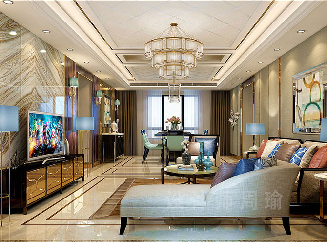 东北日逼视频世纪江尚三室两厅168平装修设计效果欣赏